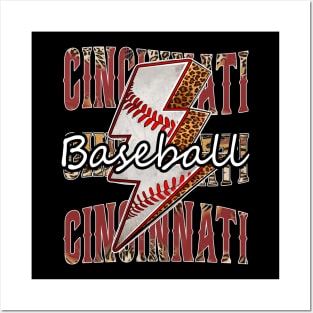 Graphic Baseball Cincinnati Proud Name Team Vintage Posters and Art